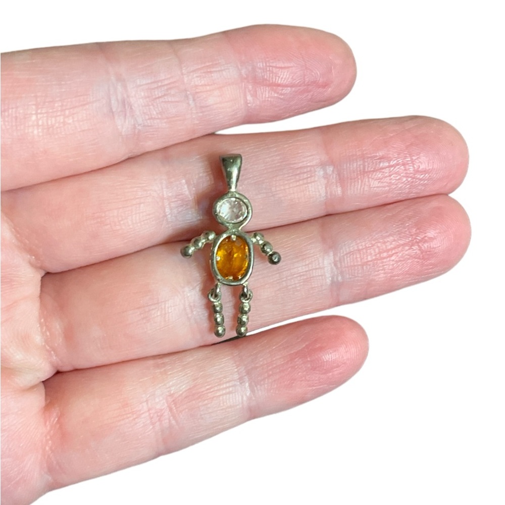 Sterling Silver Birthstone (November) Necklace Pendant - Picture 2 of 2